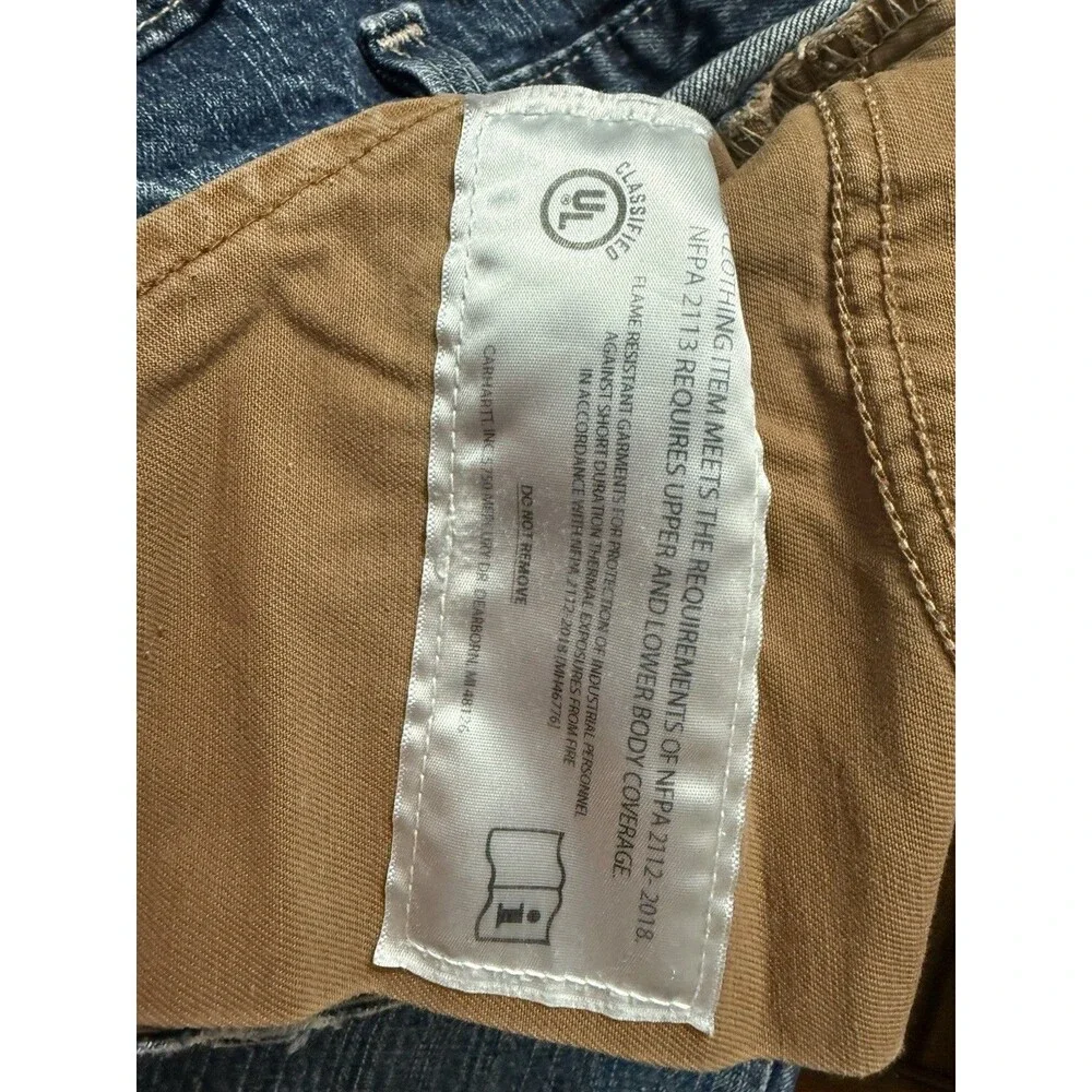 🔥Carhartt FR Jeans Men’s 34x31 Traditional Fit Blue Denim Work Pants CAT 2
